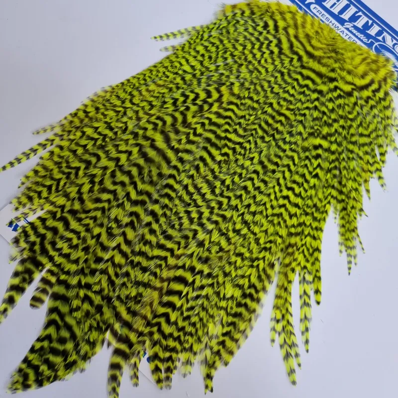 Whiting Freshwater Streamer Rooster Saddle in Grizzly Dyed Fl